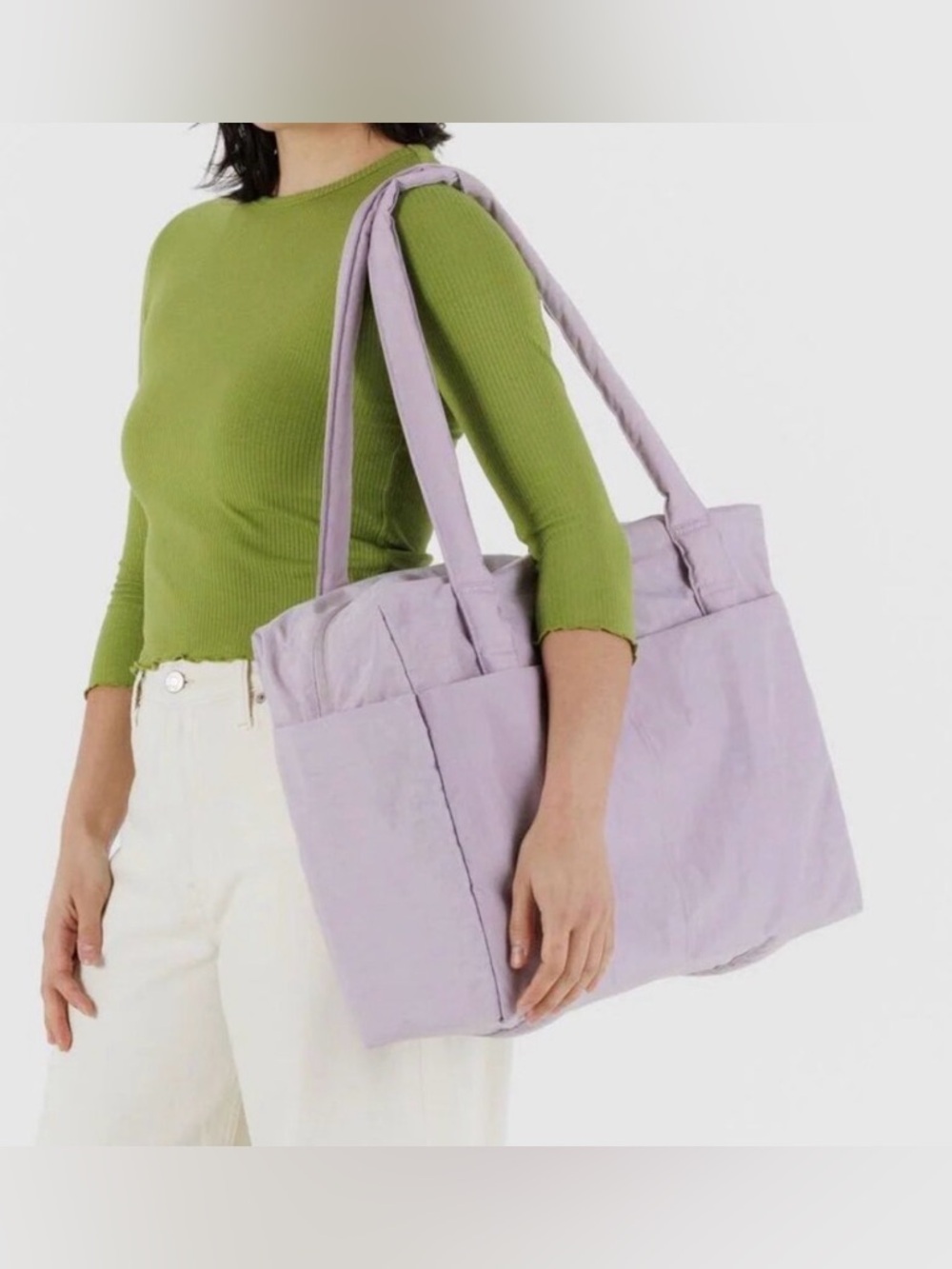 Baggu cloud carry on bag dusty rose lavender